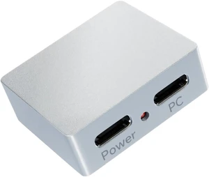 waveshare Type-C Power and Signal Splitter, Supports 5V DC Independent Power Supply, 3 × Type-C Female Ports, CNC Aluminum Alloy Case, with Indicator waveshare Type-C Power and Signal Splitter, Supports 5V DC Independent Power Supply, 3 × Type-C Female Ports, CNC Aluminum Alloy Case, with Indicator