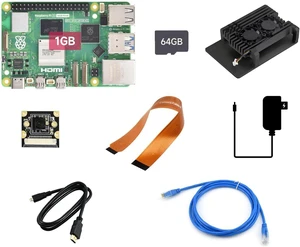 Waveshare RPI5-1GB Dual-Camera Kit B,Bundle with Raspberry pi 5 1GB, Equipped with 2× IMX219-120 Camera (120° FOV, 8MP, with CSI Cable), 64GB TF Card, Aluminium Alloy case and so on Waveshare RPI5-1GB Dual-Camera Kit B,Bundle with Raspberry pi 5 1GB, Equipped with 2× IMX219-120 Camera (120° FOV, 8MP, with CSI Cable), 64GB TF Card, Aluminium Alloy case and so on