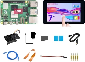 Waveshare RPI5-1GB Display Kit B,Bundle with Raspberry pi 5 1GB, 7inch DSI Display (800×480 Resolution, 5-Point Touch) and so on Waveshare RPI5-1GB Display Kit B,Bundle with Raspberry pi 5 1GB, 7inch DSI Display (800×480 Resolution, 5-Point Touch) and so on