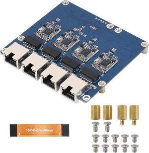 Waveshare PCIe to 4-Ch 2.5G ETH Board (B) Compatible with Raspberry Pi 5/RPi OS, Driver-Free, Plug and Play Waveshare PCIe to 4-Ch 2.5G ETH Board (B) Compatible with Raspberry Pi 5/RPi OS, Driver-Free, Plug and Play