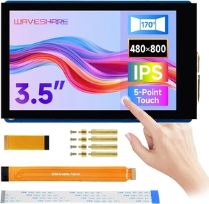 Waveshare 3.5inch DSI Capacitive Touch Display, 5-Point Touch, 480 × 800 Pixels, IPS Display Panel, Supports Raspberry Pi Series Boards Waveshare 3.5inch DSI Capacitive Touch Display, 5-Point Touch, 480 × 800 Pixels, IPS Display Panel, Supports Raspberry Pi Series Boards