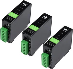 Waveshare 3PCS RS232/485/422 to RJ45 Ethernet Module, TCP/IP to Serial,POE Function, Bi-Directional Transparent Transmission, Suitable for Data Acquisition, Intelligent Instrument Monitoring, etc Waveshare 3PCS RS232/485/422 to RJ45 Ethernet Module, TCP/IP to Serial,POE Function, Bi-Directional Transparent Transmission, Suitable for Data Acquisition, Intelligent Instrument Monitoring, etc