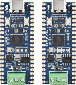 Waveshare 2PCS RP2350 CAN Development Board, Based On Raspberry Pi RP2350A Dual-core & Dual-Architecture Microcontroller, 150 MHz Operating Frequency, Onboard SIT65HVD230 Transceiver, XL2515 CAN Waveshare 2PCS RP2350 CAN Development Board, Based On Raspberry Pi RP2350A Dual-core & Dual-Architecture Microcontroller, 150 MHz Operating Frequency, Onboard SIT65HVD230 Transceiver, XL2515 CAN