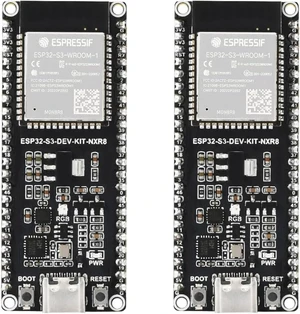 Waveshare 2PCS ESP32-S3 Microcontroller, 2.4GHz Wi-Fi Development Board, 240MHz Dual Core Processor, ESP32-S3-WROOM-1 Module, 16MB Flash, with Pre-soldered Header Waveshare 2PCS ESP32-S3 Microcontroller, 2.4GHz Wi-Fi Development Board, 240MHz Dual Core Processor, ESP32-S3-WROOM-1 Module, 16MB Flash, with Pre-soldered Header