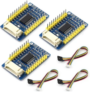 Waveshare 3PCS MCP23017 IO Expansion Board I2C Interface Expands 16 I/O Pins Compatible with Both 3.3V and 5V Levels Waveshare 3PCS MCP23017 IO Expansion Board I2C Interface Expands 16 I/O Pins Compatible with Both 3.3V and 5V Levels