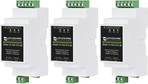 Waveshare 3PCS Industrial Serial Server RS485 to RJ45 Ethernet TCP/IP to Serial Rail-Mount Support with PoE Ethernet Port + Electrical Isolation Waveshare 3PCS Industrial Serial Server RS485 to RJ45 Ethernet TCP/IP to Serial Rail-Mount Support with PoE Ethernet Port + Electrical Isolation
