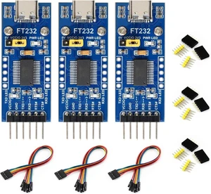 waveshare 3PCS FT232 USB to TTLUART Communication Module, USB Type C Connector, Compatible with Mac OS, Linux, Android, Wince, Windows 7/8/8.1/10/11... waveshare 3PCS FT232 USB to TTLUART Communication Module, USB Type C Connector, Compatible with Mac OS, Linux, Android, Wince, Windows 7/8/8.1/10/11...