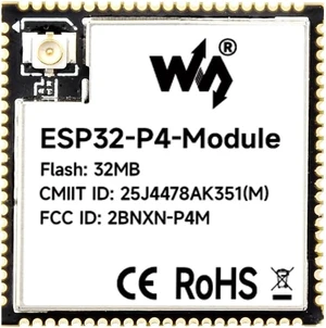 Waveshare ESP32-P4-Module Core Board, Based On ESP32-P4 and ESP32-C6 Dual-Chip Design, Supports 2.4GHz Wi-Fi and BLE 5.3, 32MB Flash Waveshare ESP32-P4-Module Core Board, Based On ESP32-P4 and ESP32-C6 Dual-Chip Design, Supports 2.4GHz Wi-Fi and BLE 5.3, 32MB Flash