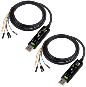 waveshare 2PCS Industrial USB to TTL (D) Serial Cable, Compatible with Raspberry Pi 5, Original FT232RNL Chip, Multi Protection Circuits, with Separated 4pin Header + SH1.0 3PIN Connector waveshare 2PCS Industrial USB to TTL (D) Serial Cable, Compatible with Raspberry Pi 5, Original FT232RNL Chip, Multi Protection Circuits, with Separated 4pin Header + SH1.0 3PIN Connector