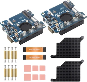 Waveshare 2PCS NVME PCIe to M.2 Adapter with PoE Function for RPI, Compatible with Raspberry Pi 5, Supports NVMe Protocol M.2 Solid State Drive 2230/2242, Supports 802.3af/at, with Cooling Fan Waveshare 2PCS NVME PCIe to M.2 Adapter with PoE Function for RPI, Compatible with Raspberry Pi 5, Supports NVMe Protocol M.2 Solid State Drive 2230/2242, Supports 802.3af/at, with Cooling Fan