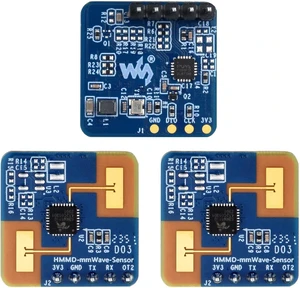 Waveshare 3PCS Human Micro-Motion Detection MmWave Sensor, 24GHz MmWave Radar, Based On SXKMXXX0, Adopts Frequency Modulated Continuous Wave (FMCW) Technology, Compact Size and Easy Integration Waveshare 3PCS Human Micro-Motion Detection MmWave Sensor, 24GHz MmWave Radar, Based On SXKMXXX0, Adopts Frequency Modulated Continuous Wave (FMCW) Technology, Compact Size and Easy Integration
