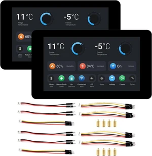 Waveshare 2PCS ESP32-S3 7inch LCD Development Board, ESP32 with Display, 1024×600, 32-bit LX7 Dual-core Processor, 240MHz Frequency, Wi-Fi & BLE Support, Onboard Antenna, with Touch Function Waveshare 2PCS ESP32-S3 7inch LCD Development Board, ESP32 with Display, 1024×600, 32-bit LX7 Dual-core Processor, 240MHz Frequency, Wi-Fi & BLE Support, Onboard Antenna, with Touch Function