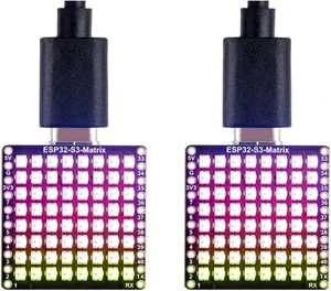 Waveshare 2PCS ESP32-S3-Matrix Development Board, Onboard 8×8 RGB LED Matrix and QMI8658C Attitude Sensor, Supports Wi-Fi and BLE, ESP32 Development Board Waveshare 2PCS ESP32-S3-Matrix Development Board, Onboard 8×8 RGB LED Matrix and QMI8658C Attitude Sensor, Supports Wi-Fi and BLE, ESP32 Development Board