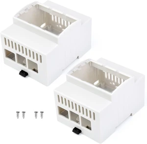 Waveshare 2PCS DIN Rail ABS Case for Raspberry Pi 5, Large Inner Space, Injection Moduling Waveshare 2PCS DIN Rail ABS Case for Raspberry Pi 5, Large Inner Space, Injection Moduling