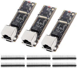 Waveshare 3PCS ESP32-S3 ETH Development Board, 10/100Mbps RJ45 Ethernet Port, Wi-Fi & BT Support, 240MHz Dual Core Processor, Onboard Type-C Port and TF Card Slot, Board ONLY Waveshare 3PCS ESP32-S3 ETH Development Board, 10/100Mbps RJ45 Ethernet Port, Wi-Fi & BT Support, 240MHz Dual Core Processor, Onboard Type-C Port and TF Card Slot, Board ONLY