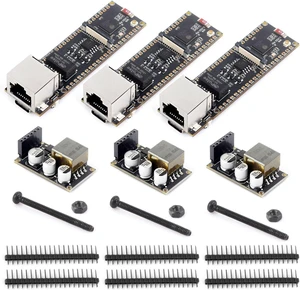Waveshare 3PCS ESP32-S3 ETH Development Board, 10/100Mbps RJ45 Ethernet Port, Wi-Fi & BT Support, 240MHz Dual Core Processor, Onboard Type-C Port and TF Card Slot, PoE Module Waveshare 3PCS ESP32-S3 ETH Development Board, 10/100Mbps RJ45 Ethernet Port, Wi-Fi & BT Support, 240MHz Dual Core Processor, Onboard Type-C Port and TF Card Slot, PoE Module