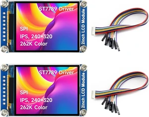 Waveshare 2PCS 2inch LCD Display Module, IPS Screen, 240×320 Resolution, SPI Interface Waveshare 2PCS 2inch LCD Display Module, IPS Screen, 240×320 Resolution, SPI Interface