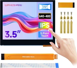 Waveshare 3.5inch DSI Capacitive Touch Display, Compatible with Raspberry Pi 5/4/3B+ Series Boards, 5-Point Touch, 640 × 480 Pixels, IPS Display Panel Waveshare 3.5inch DSI Capacitive Touch Display, Compatible with Raspberry Pi 5/4/3B+ Series Boards, 5-Point Touch, 640 × 480 Pixels, IPS Display Panel