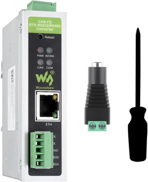 Waveshare CAN FD Protocol Converter, CAN FD to ETH/RS232/RS485 Bidirectional Data Communication, Supports 5 Data Modes & CAN 2.0A/2.0B, Heartbeat and Registration Packets Support Waveshare CAN FD Protocol Converter, CAN FD to ETH/RS232/RS485 Bidirectional Data Communication, Supports 5 Data Modes & CAN 2.0A/2.0B, Heartbeat and Registration Packets Support