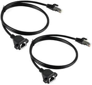 waveshare RJ45 Ethernet Extension Cable, Nickel-Plated Iron Shell Protection, Providing Effective Interference Shielding, Flexible PVC Jacket-2PCS waveshare RJ45 Ethernet Extension Cable, Nickel-Plated Iron Shell Protection, Providing Effective Interference Shielding, Flexible PVC Jacket-2PCS