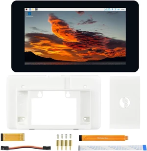 Waveshare 7inch Capacitive Touch IPS Display, Compatible with Raspberry Pi 4B, with White Protection Case, 1024×600, DSI Interface Waveshare 7inch Capacitive Touch IPS Display, Compatible with Raspberry Pi 4B, with White Protection Case, 1024×600, DSI Interface