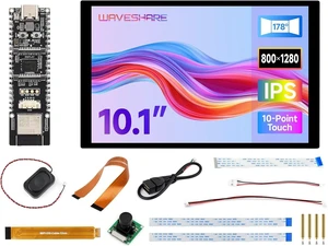 Waveshare ESP32-P4-WIFI6 High-Performance Development Board, Based On ESP32-P4 and ESP32-C6, Supports Wi-Fi 6 and Bluetooth 5/BLE-Bundle with Monitor, Speaker and Camera-12 Items Waveshare ESP32-P4-WIFI6 High-Performance Development Board, Based On ESP32-P4 and ESP32-C6, Supports Wi-Fi 6 and Bluetooth 5/BLE-Bundle with Monitor, Speaker and Camera-12 Items