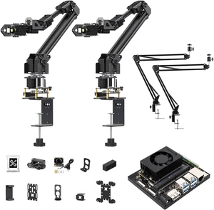 Waveshare 5 + 1 DOF High-Torque Serial Bus Servo Dual Robotic Arm AI Kit, Supports Hugging Face LeRobot AI, ESP32, 2-DOF Wrist Joint, 5X All-Metal ST3235 Servos, with Jetson Orin NX 8GB Kit Waveshare 5 + 1 DOF High-Torque Serial Bus Servo Dual Robotic Arm AI Kit, Supports Hugging Face LeRobot AI, ESP32, 2-DOF Wrist Joint, 5X All-Metal ST3235 Servos, with Jetson Orin NX 8GB Kit