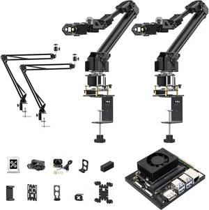 Waveshare 5 + 1 DOF High-Torque Serial Bus Servo Dual Robotic Arm AI Kit, Supports Hugging Face LeRobot AI, ESP32, 2-DOF Wrist Joint, 5X All-Metal ST3235 Servos, with Jetson Orin Nano 8GB Kit Waveshare 5 + 1 DOF High-Torque Serial Bus Servo Dual Robotic Arm AI Kit, Supports Hugging Face LeRobot AI, ESP32, 2-DOF Wrist Joint, 5X All-Metal ST3235 Servos, with Jetson Orin Nano 8GB Kit