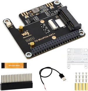 Waveshare PCIe to MiniPCIe Adapter, Compatible with Raspberry Pi 5, Support MiniPCIe Wireless NIC, USB Bluetooth Connection, Driver-Free, Plug and Play, High-Speed Network Connection Waveshare PCIe to MiniPCIe Adapter, Compatible with Raspberry Pi 5, Support MiniPCIe Wireless NIC, USB Bluetooth Connection, Driver-Free, Plug and Play, High-Speed Network Connection
