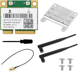 Waveshare Wireless MINIPCIE AX210 NIC, Compatible with Linux, Windows 10/11, Giga-bit Tri-Band Wi-Fi 6E, 802.11AX Standard, Bluetooth 5.3 Waveshare Wireless MINIPCIE AX210 NIC, Compatible with Linux, Windows 10/11, Giga-bit Tri-Band Wi-Fi 6E, 802.11AX Standard, Bluetooth 5.3