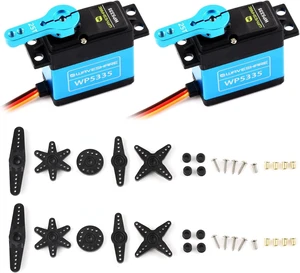 Waveshare 2PCS 35kg.cm High-Torque 180° Digital Servo, Copper and Steel Gears, Includes Multiple Servo Arms for Versatile Assembly, Water-Resistant and Dust-Resistant Design Waveshare 2PCS 35kg.cm High-Torque 180° Digital Servo, Copper and Steel Gears, Includes Multiple Servo Arms for Versatile Assembly, Water-Resistant and Dust-Resistant Design