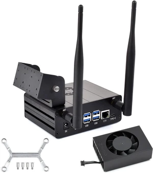 Waveshare Aluminum Alloy Case for Jetson Orin, with Official Cooling PWM Fan, Mini-Computer Case, Camera Holder, Compatible with Jetson Orin Nano Super Developer Kit/Orin Nano and Orin NX Kits Waveshare Aluminum Alloy Case for Jetson Orin, with Official Cooling PWM Fan, Mini-Computer Case, Camera Holder, Compatible with Jetson Orin Nano Super Developer Kit/Orin Nano and Orin NX Kits