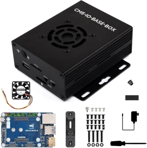 waveshare Mini Base Board, Mini-WaComputer Designed for Raspberry Pi Compute Module 5 (NOT Included), Onboard EEPROM and Encryption Chip, Including Metal Case and Power Supply waveshare Mini Base Board, Mini-WaComputer Designed for Raspberry Pi Compute Module 5 (NOT Included), Onboard EEPROM and Encryption Chip, Including Metal Case and Power Supply