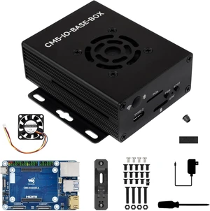 Waveshare Mini Base Board, Mini-WaComputer Designed for Raspberry Pi Compute Module 5 (NOT Included), Including Metal Case and Power Supply Waveshare Mini Base Board, Mini-WaComputer Designed for Raspberry Pi Compute Module 5 (NOT Included), Including Metal Case and Power Supply