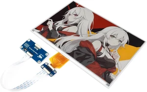 Waveshare 10.2inch e-Paper Display (G), e-Ink Display, 960x640, Red/Yellow/Black/White, SPI Interface, with e-Paper Driver HAT, Compatible with Raspberry Pi 5/4B/3B/CM3/3+/4
