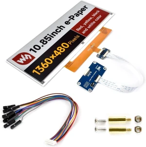 waveshare 10.85inch e-Paper Display, Compatible with Raspberry Pi 5/4B/3B/Zero/Zero W/Zero 2W/Pico/Pico W/Pico WH, e-Ink Display, 1360x480, Red/Yellow/Black/White waveshare 10.85inch e-Paper Display, Compatible with Raspberry Pi 5/4B/3B/Zero/Zero W/Zero 2W/Pico/Pico W/Pico WH, e-Ink Display, 1360x480, Red/Yellow/Black/White