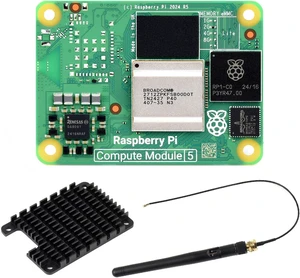Waveshare CM5 Series, Comes with Ofiicial CM5002000, Antenna and Heatsink | Compatible with Raspberry Pi Compute Module 4, without Wireless / 2GB RAM / 0GB eMMC FLASH, High speed, large RAM, low power Waveshare CM5 Series, Comes with Ofiicial CM5002000, Antenna and Heatsink | Compatible with Raspberry Pi Compute Module 4, without Wireless / 2GB RAM / 0GB eMMC FLASH, High speed, large RAM, low power