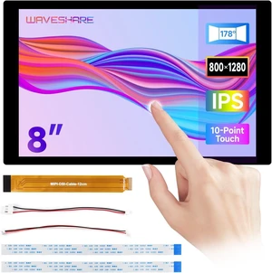 Waveshare 8inch DSI Capacitive Touch Display, Compatible with Raspberry Pi 5/4B/3B/CM3/3+/4, 800×1280, IPS Panel, Optical Bonding Toughened Glass Panel, 10-Point Touch Waveshare 8inch DSI Capacitive Touch Display, Compatible with Raspberry Pi 5/4B/3B/CM3/3+/4, 800×1280, IPS Panel, Optical Bonding Toughened Glass Panel, 10-Point Touch