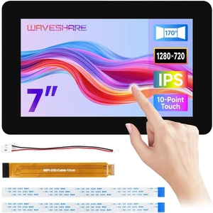 Waveshare 7" DSI Capacitive Touch Display, Compatible with Raspberry Pi 5/4B/3B+/3A+, Supports ESP32-P4, RK3506, RK3576, 1280x720 IPS, Optical Bonding Toughened Glass, 10-Point Touch, Anti-Fingerprint Waveshare 7" DSI Capacitive Touch Display, Compatible with Raspberry Pi 5/4B/3B+/3A+, Supports ESP32-P4, RK3506, RK3576, 1280x720 IPS, Optical Bonding Toughened Glass, 10-Point Touch, Anti-Fingerprint