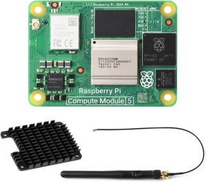 Waveshare CM5 Series, Comes with Ofiicial CM5104000, Antenna and Heatsink | Compatible with Raspberry Pi Compute Module 5, with Wireless / 4GB RAM / 0GB eMMC FLASH, High speed, large RAM, low power Waveshare CM5 Series, Comes with Ofiicial CM5104000, Antenna and Heatsink | Compatible with Raspberry Pi Compute Module 5, with Wireless / 4GB RAM / 0GB eMMC FLASH, High speed, large RAM, low power