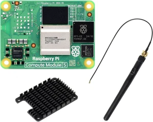 Waveshare CM5 Series, Comes with Ofiicial CM5008000, Antenna and Heatsink | Compatible with Raspberry Pi Compute Module 4, without Wireless / 8GB RAM / 0GB eMMC FLASH, High speed, large RAM, low power Waveshare CM5 Series, Comes with Ofiicial CM5008000, Antenna and Heatsink | Compatible with Raspberry Pi Compute Module 4, without Wireless / 8GB RAM / 0GB eMMC FLASH, High speed, large RAM, low power