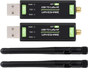 Waveshare 2PCS USB to LoRa Data Transfer Module, Based On SX1262, Suitable for Data Acquisition in Industry and Agriculture-TCXO Crystal oscillator-2PCS Version Waveshare 2PCS USB to LoRa Data Transfer Module, Based On SX1262, Suitable for Data Acquisition in Industry and Agriculture-TCXO Crystal oscillator-2PCS Version