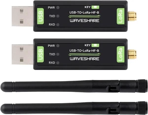 Waveshare 2PCS USB to LoRa Data Transfer Module, Based On SX1262, Suitable for Data Acquisition in Industry and Agriculture-XTAL Crystal oscillator-2PCS Version Waveshare 2PCS USB to LoRa Data Transfer Module, Based On SX1262, Suitable for Data Acquisition in Industry and Agriculture-XTAL Crystal oscillator-2PCS Version