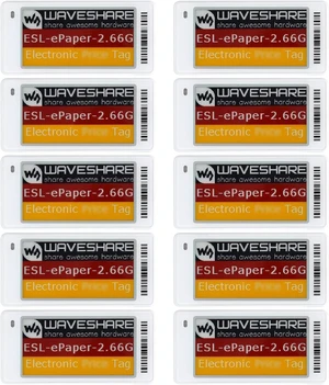 Waveshare 2.66inch Dot Matrix e-Paper Display, Electronic Shelf Label Series, Red/Yellow/Black/White, Cloud Platform Refreshing Support, with ABS Case and Replaceable BATT-10PCS Waveshare 2.66inch Dot Matrix e-Paper Display, Electronic Shelf Label Series, Red/Yellow/Black/White, Cloud Platform Refreshing Support, with ABS Case and Replaceable BATT-10PCS