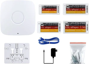 waveshare Electronic Shelf Label Series Kit, Bundle with a The ESL-Gateway-AP Base Station and 2.13inch / 2.66inch / 2.9inch / 3.5inch Dot Matrix e-Paper Display waveshare Electronic Shelf Label Series Kit, Bundle with a The ESL-Gateway-AP Base Station and 2.13inch / 2.66inch / 2.9inch / 3.5inch Dot Matrix e-Paper Display