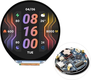 Waveshare ESP32-S3 1.46inch Round Display Development Board, 412×412, Supports Wi-Fi & BLT, Accelerometer and Gyroscope Sensor, Onboard Speaker and Microphone, Without Protective Cover Glass Waveshare ESP32-S3 1.46inch Round Display Development Board, 412×412, Supports Wi-Fi & BLT, Accelerometer and Gyroscope Sensor, Onboard Speaker and Microphone, Without Protective Cover Glass