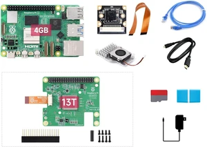 Waveshare PI5-4GB AI Kit, Compatible with Raspberry Pi 5, Bundle with Pi 5 4GB, Raspberry Pi AI HAT+ 13T, PI5-IMX219-77 Camera, Cooler, 64GB TF Card, Cable and so on (9 Items) Waveshare PI5-4GB AI Kit, Compatible with Raspberry Pi 5, Bundle with Pi 5 4GB, Raspberry Pi AI HAT+ 13T, PI5-IMX219-77 Camera, Cooler, 64GB TF Card, Cable and so on (9 Items)