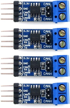 Waveshare 4PCS SN65HVD230 CAN Board Connecting MCUs to CAN Network Features ESD Protection Communication Evaluation Development Board 3.3V-4PCS Version Waveshare 4PCS SN65HVD230 CAN Board Connecting MCUs to CAN Network Features ESD Protection Communication Evaluation Development Board 3.3V-4PCS Version