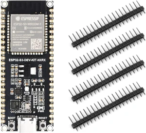 Waveshare ESP32-S3 Microcontroller, 2.4GHz Wi-Fi Development Board, 240MHz Dual Core Processor, ESP32-S3-WROOM-1 Module, 16MB Flash, Without Header Waveshare ESP32-S3 Microcontroller, 2.4GHz Wi-Fi Development Board, 240MHz Dual Core Processor, ESP32-S3-WROOM-1 Module, 16MB Flash, Without Header