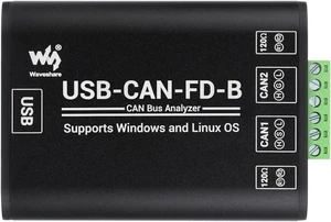 Waveshare Industrial Grade CAN/CAN FD Bus Data Analyzer, USB to CAN FD Adapter, CAN/CAN FD Bus Communication Interface Card, CAN/CAN FD Protocol Data Analyzer, Support Windows and Linux Waveshare Industrial Grade CAN/CAN FD Bus Data Analyzer, USB to CAN FD Adapter, CAN/CAN FD Bus Communication Interface Card, CAN/CAN FD Protocol Data Analyzer, Support Windows and Linux